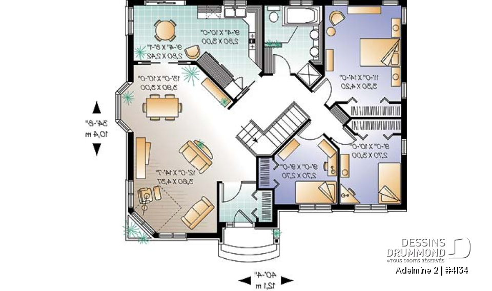 Rez-de-chaussée - Bungalow abordable de 3 chambres, grande salle de séjour et vestibule - Adelmine 2
