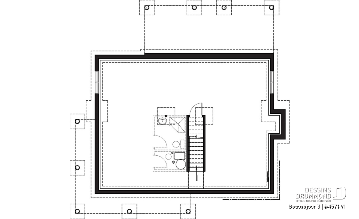Sous-sol - Maison de campagne, 3 chambres, grand îlot, garde-manger, foyer, cuisine extérieure sur terrasse abritée - Beauséjour 3