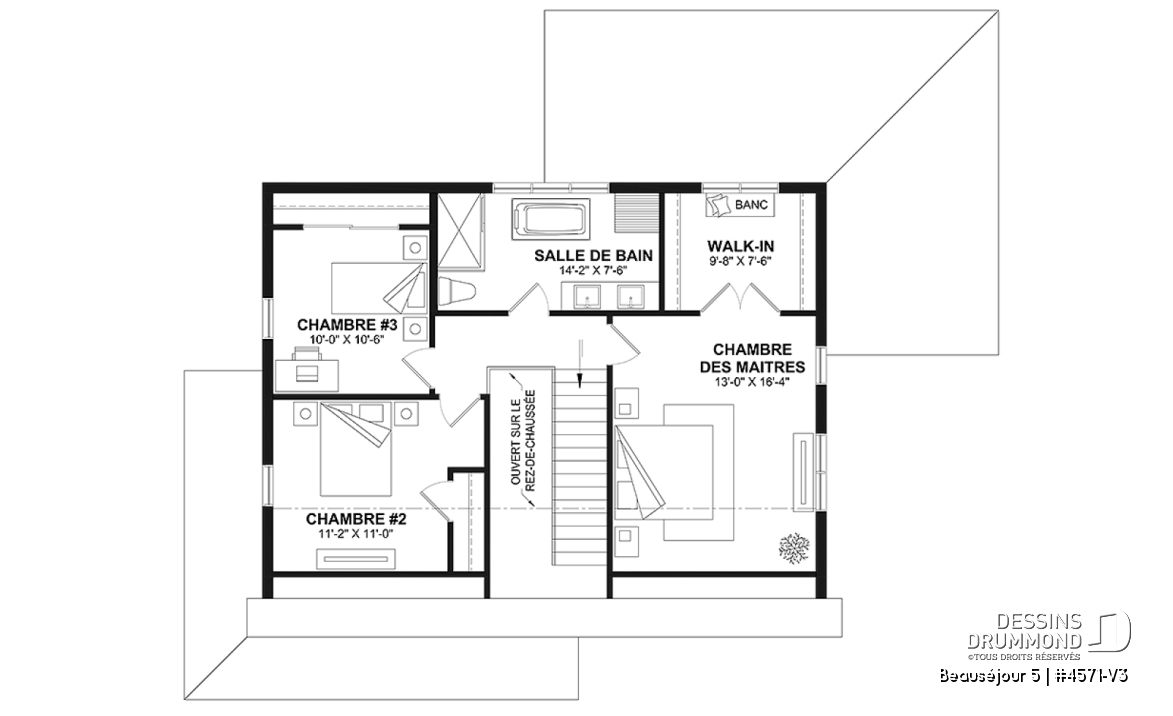 Étage - Farmhouse avec sous-sol fini (optionnel $), 2 à 5 chambres et 2 salles de séjour, parfaite pour familles - Beauséjour 5