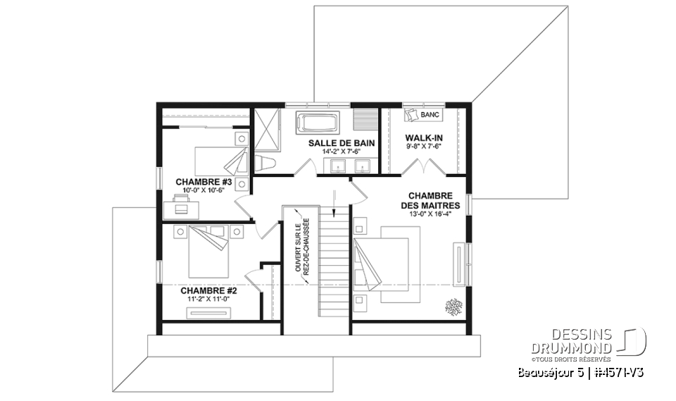 Étage - Farmhouse avec sous-sol fini (optionnel $), 2 à 5 chambres et 2 salles de séjour, parfaite pour familles - Beauséjour 5
