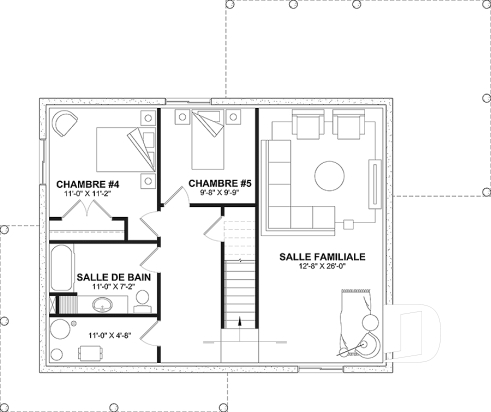 Sous-sol aménagé (Optionel $) - Farmhouse avec sous-sol fini (optionnel $), 2 à 5 chambres et 2 salles de séjour, parfaite pour familles - Beauséjour 5