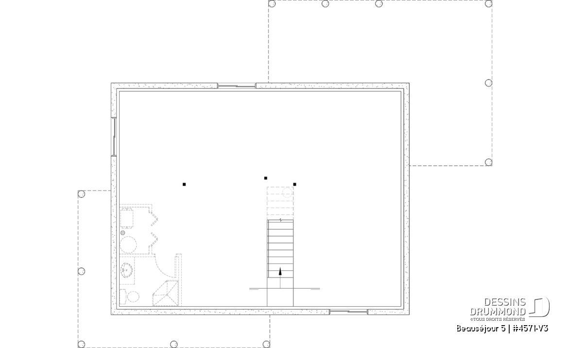 Sous-sol aménageable - Farmhouse avec sous-sol fini (optionnel $), 2 à 5 chambres et 2 salles de séjour, parfaite pour familles - Beauséjour 5