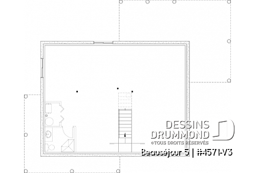 Sous-sol aménageable - Farmhouse avec sous-sol fini (optionnel $), 2 à 5 chambres et 2 salles de séjour, parfaite pour familles - Beauséjour 5