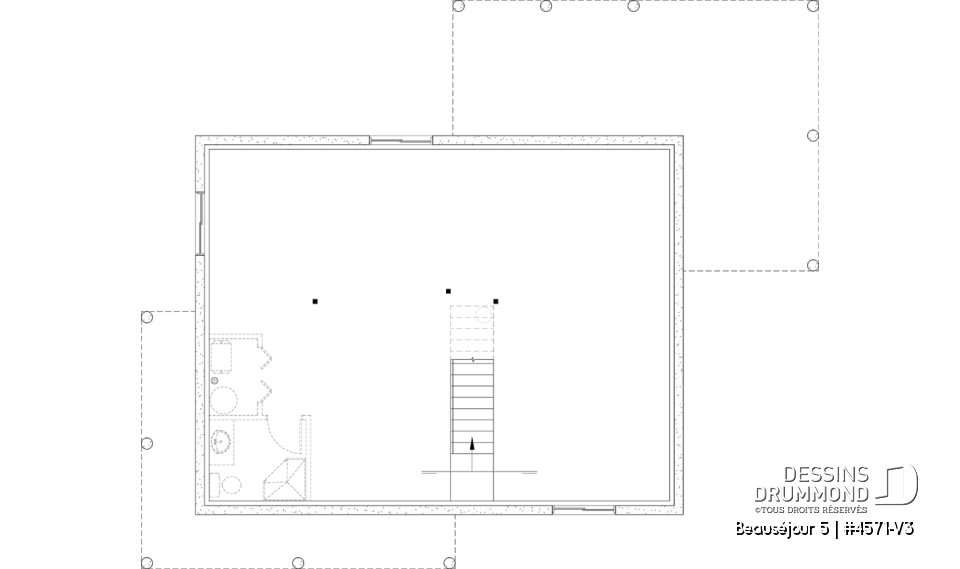 Sous-sol aménageable - Farmhouse avec sous-sol fini (optionnel $), 2 à 5 chambres et 2 salles de séjour, parfaite pour familles - Beauséjour 5