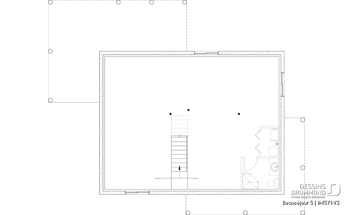 Sous-sol aménageable - Farmhouse avec sous-sol fini (optionnel $), 2 à 5 chambres et 2 salles de séjour, parfaite pour familles - Beauséjour 5