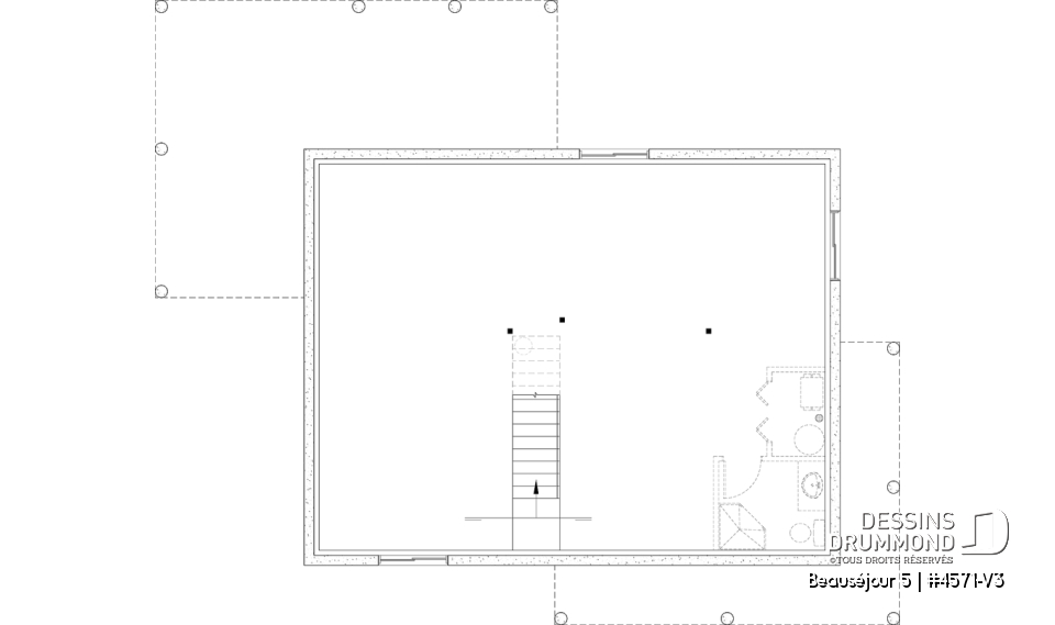 Sous-sol aménageable - Farmhouse avec sous-sol fini (optionnel $), 2 à 5 chambres et 2 salles de séjour, parfaite pour familles - Beauséjour 5