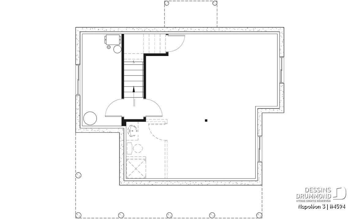 Sous-sol - Cottage champêtre de 2 chambres avec galerie arbitrée sur 2 façades - Napoléon 3