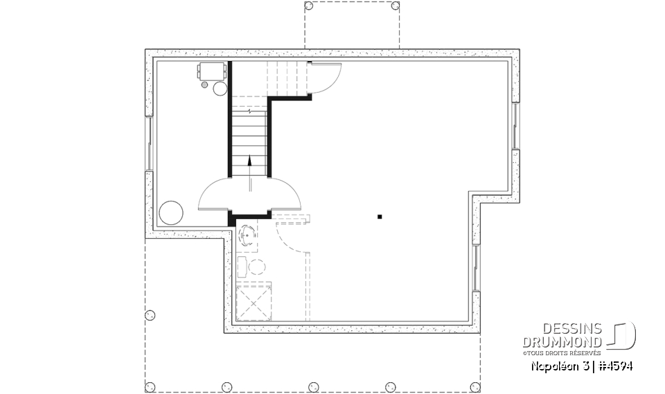 Sous-sol - Cottage champêtre de 2 chambres avec galerie arbitrée sur 2 façades - Napoléon 3
