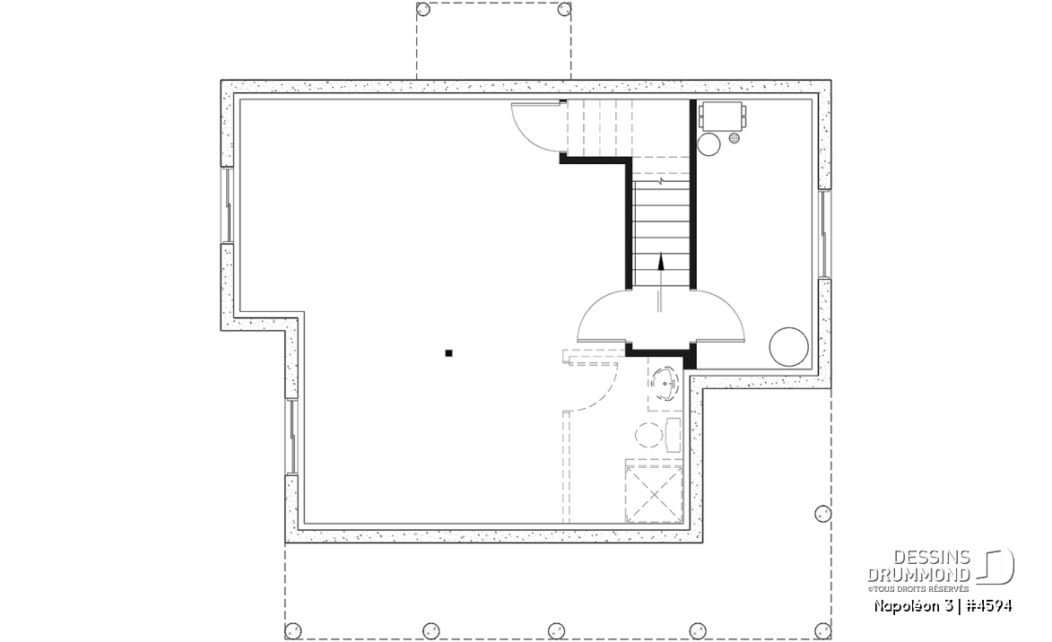 Sous-sol - Cottage champêtre de 2 chambres avec galerie arbitrée sur 2 façades - Napoléon 3