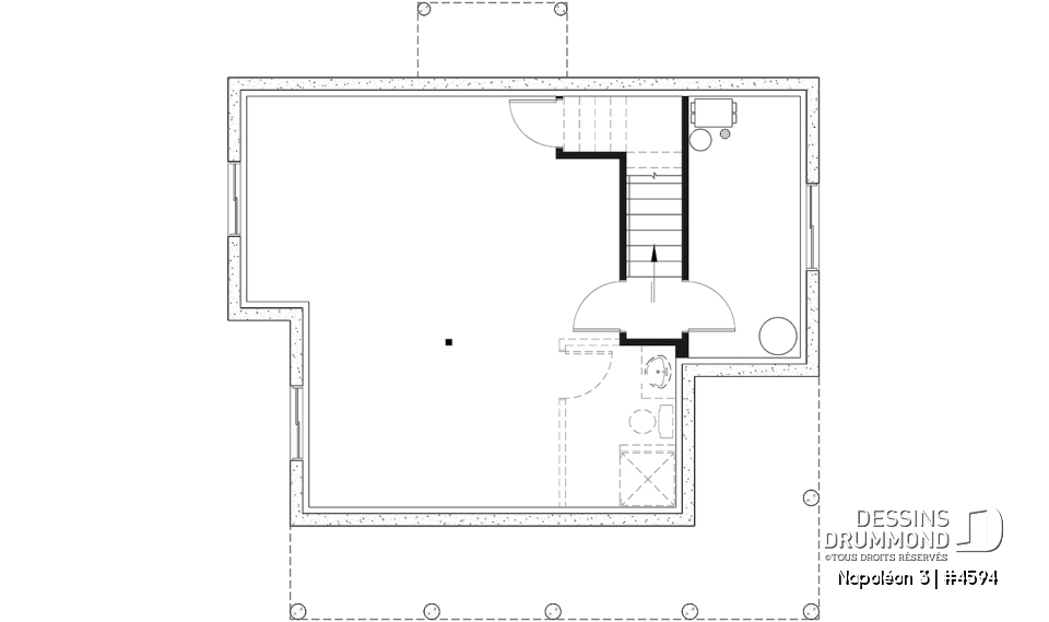 Sous-sol - Cottage champêtre de 2 chambres avec galerie arbitrée sur 2 façades - Napoléon 3