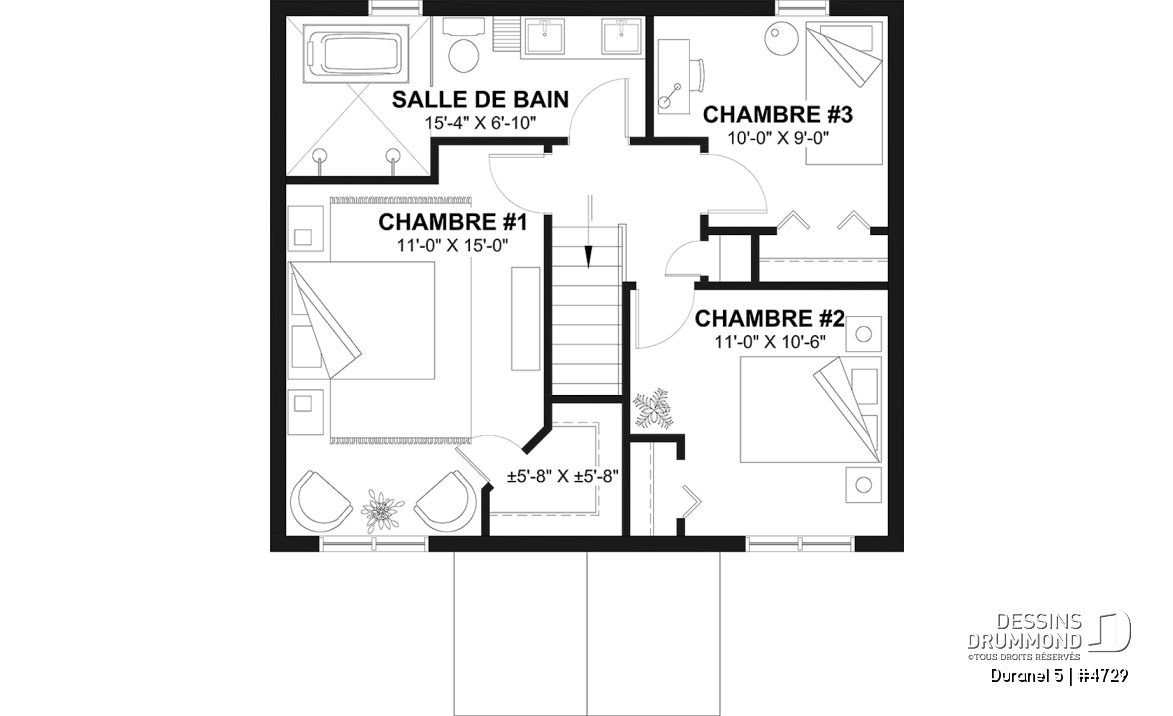 Étage - Maison à étage proposant 3 chambres, une superbe salle de bain familiale à l'étage et sous-sol à aménager - Duranel 5