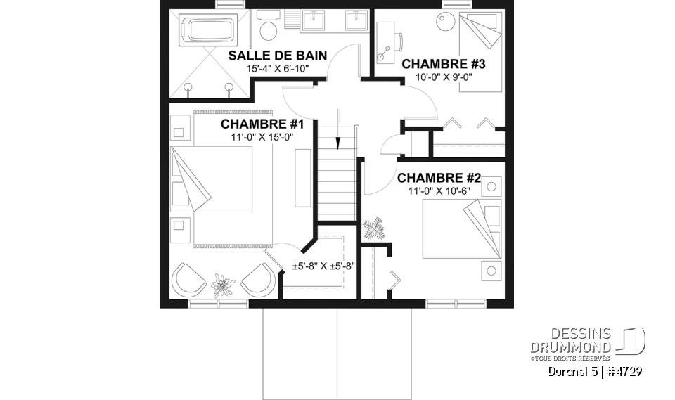 Étage - Maison à étage proposant 3 chambres, une superbe salle de bain familiale à l'étage et sous-sol à aménager - Duranel 5