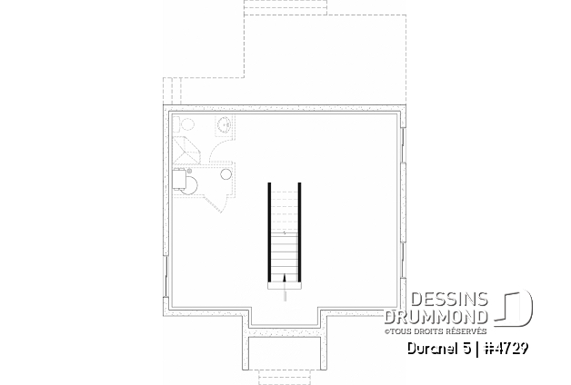 Sous-sol - Plan de petit cttage confortable avec 3 chambres et une belle salle à dîner séparée - Duranel 5