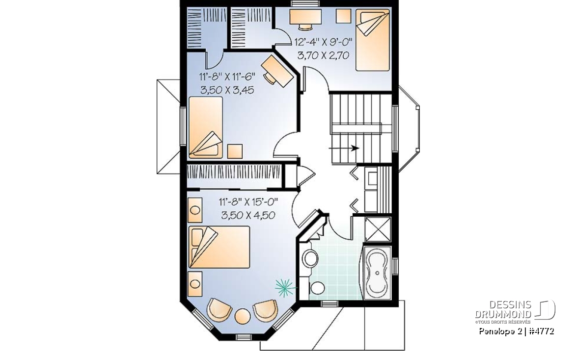 Étage - Cottage d'inspiration victorienne, 3 chambres avec walk-in, coin déjeuner, espace ouvert - Penelope 2