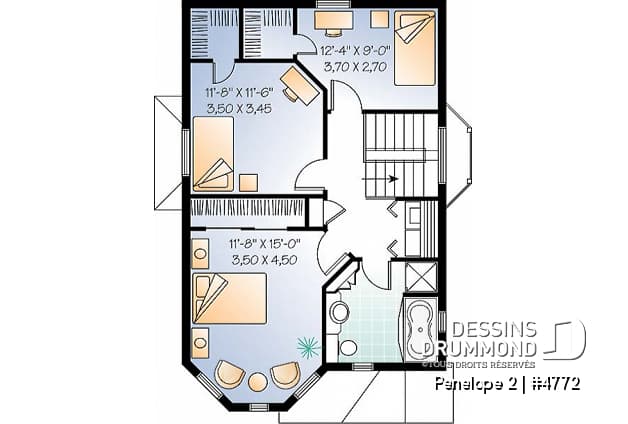 Étage - Cottage d'inspiration victorienne, 3 chambres avec walk-in, coin déjeuner, espace ouvert - Penelope 2