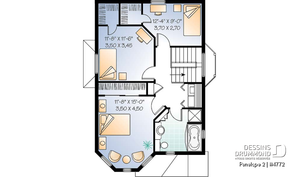 Étage - Cottage d'inspiration victorienne, 3 chambres avec walk-in, coin déjeuner, espace ouvert - Penelope 2