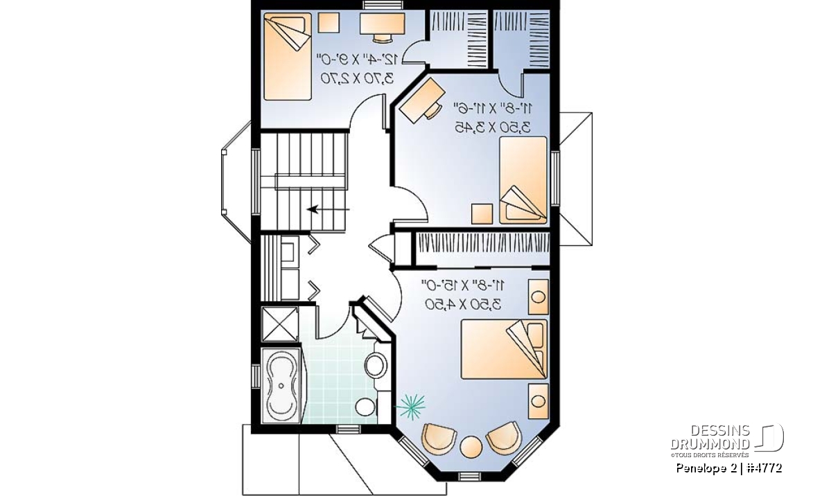 Étage - Cottage d'inspiration victorienne, 3 chambres avec walk-in, coin déjeuner, espace ouvert - Penelope 2