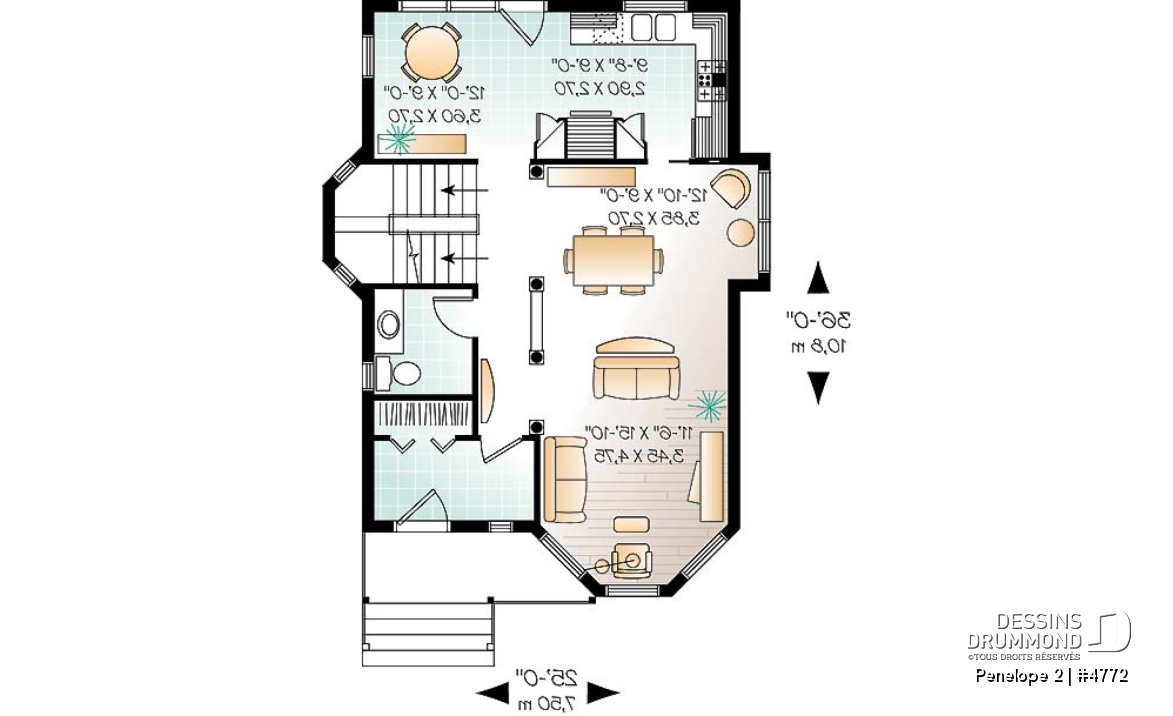 Rez-de-chaussée - Cottage d'inspiration victorienne, 3 chambres avec walk-in, coin déjeuner, espace ouvert - Penelope 2