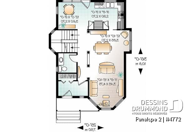 Rez-de-chaussée - Cottage victorien, 3 chambres avec walk-in, coin déjeuner, espace ouvert - Penelope 2