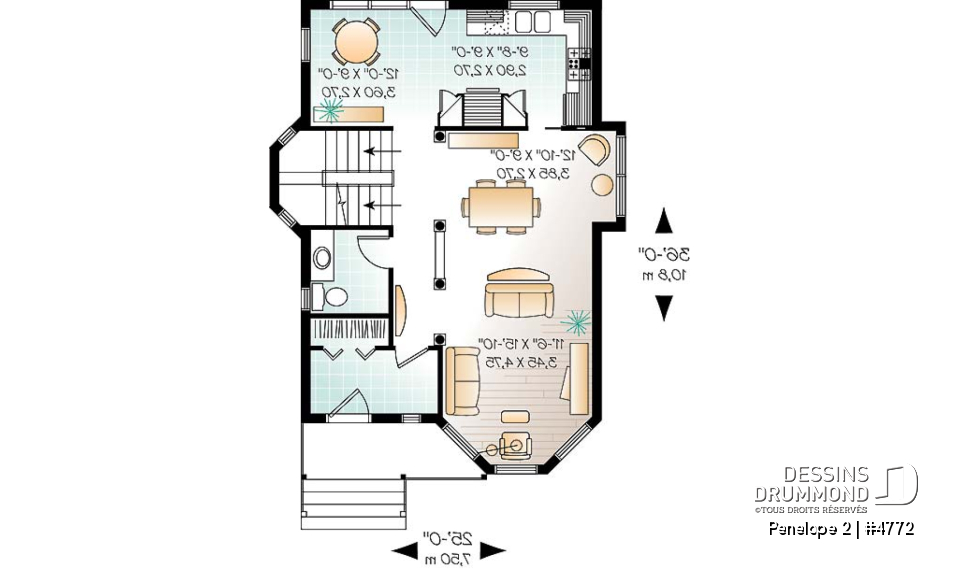 Rez-de-chaussée - Cottage d'inspiration victorienne, 3 chambres avec walk-in, coin déjeuner, espace ouvert - Penelope 2