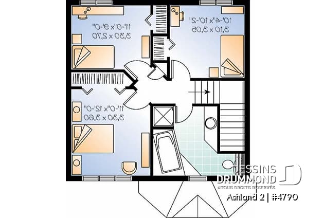 Étage - Maison 2 étages abordable, 3 chambres, fenestration abondante - Ashland 2