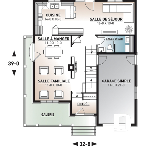 Rez-de-chaussée - Maison de 4 chambres, 2 séjours et suite des maîtres avec bureau privé - Lionel 2