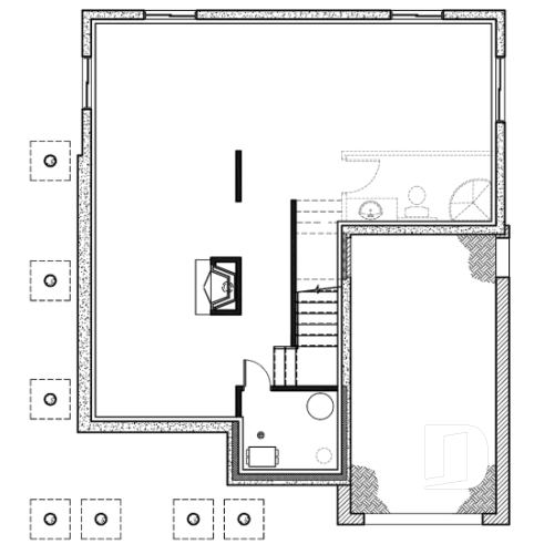 Sous-sol - Maison de 4 chambres, 2 séjours et suite des maîtres avec bureau privé - Lionel 2