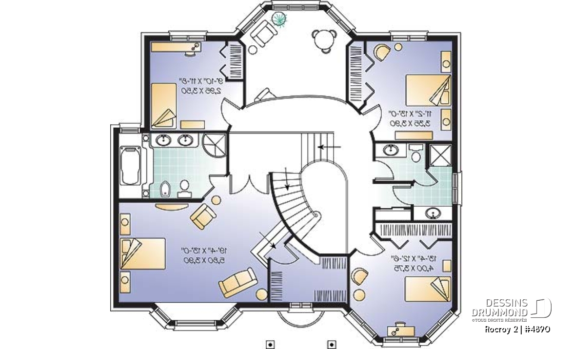 Étage - Maison de 4 chambres dont suite des maîtres, coin déjeuner et garage - Rocroy 2