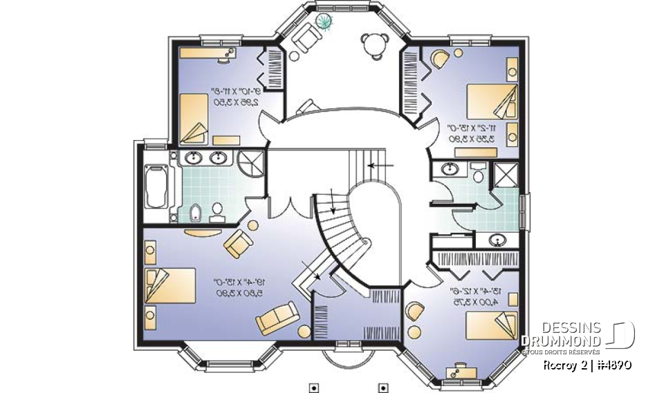 Étage - Maison de 4 chambres dont suite des maîtres, coin déjeuner et garage - Rocroy 2