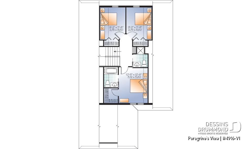 Étage - Maison style chalet bord de lac, 4 chambres, vue panoramique, bureau, espace boni, 2 chambres maîtres - Peregrine's View