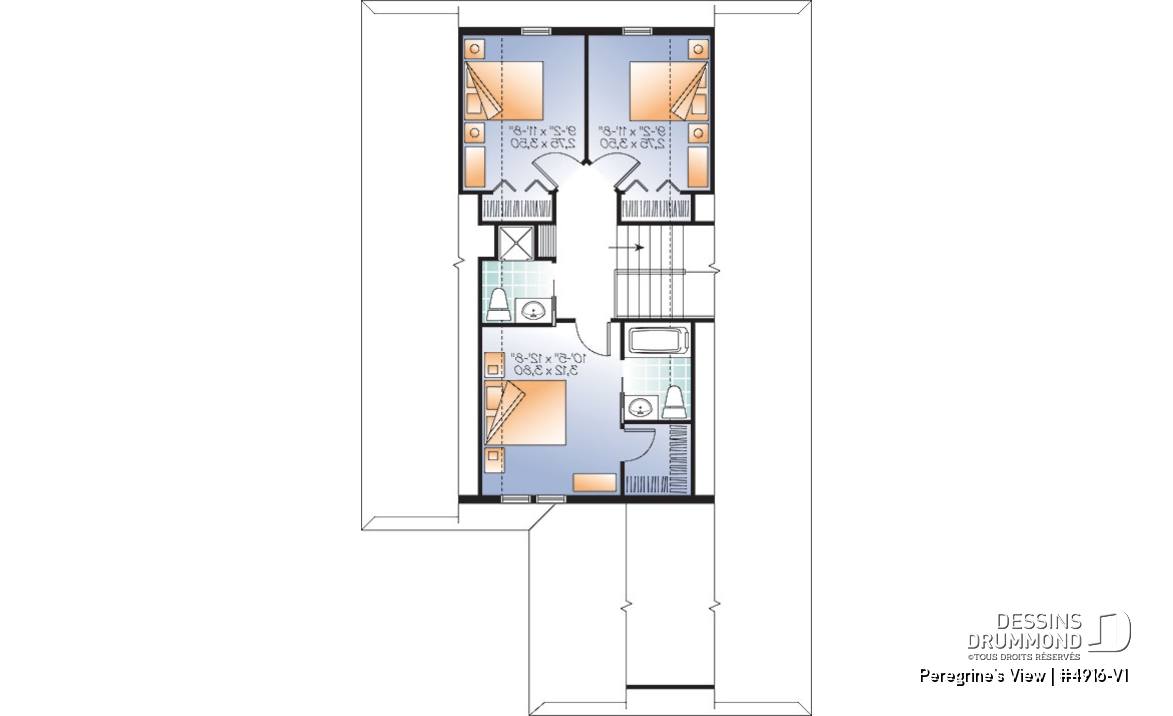 Étage - Maison style chalet bord de lac, 4 chambres, vue panoramique, bureau, espace boni, 2 chambres maîtres - Peregrine's View