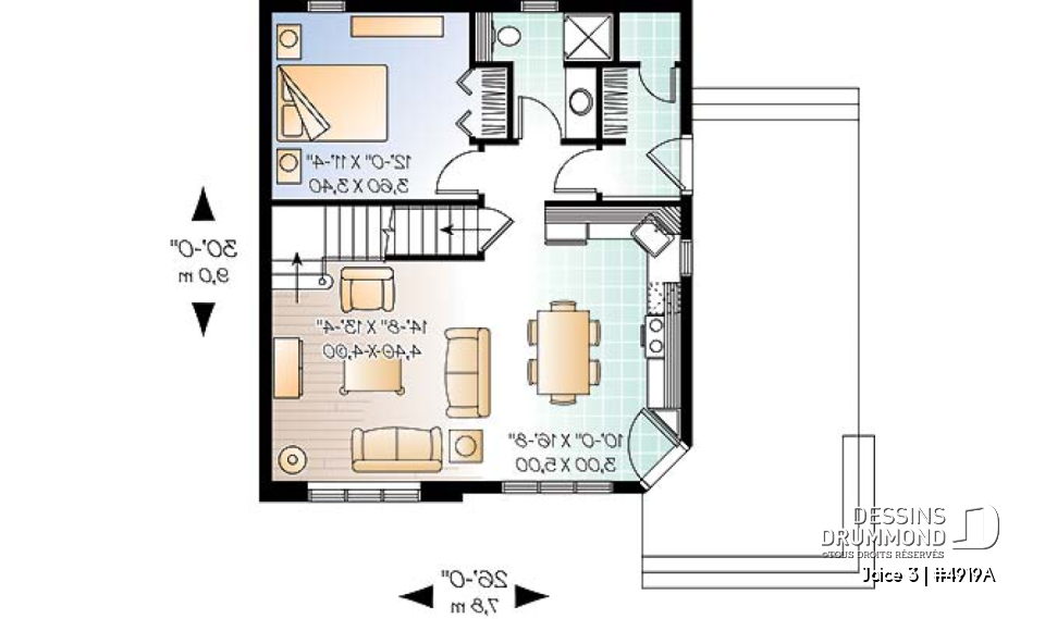 Rez-de-chaussée - Maison champêtre avec 2 ou 3 chambres, belle luminosité et grande terrasse abritée - Joice 3