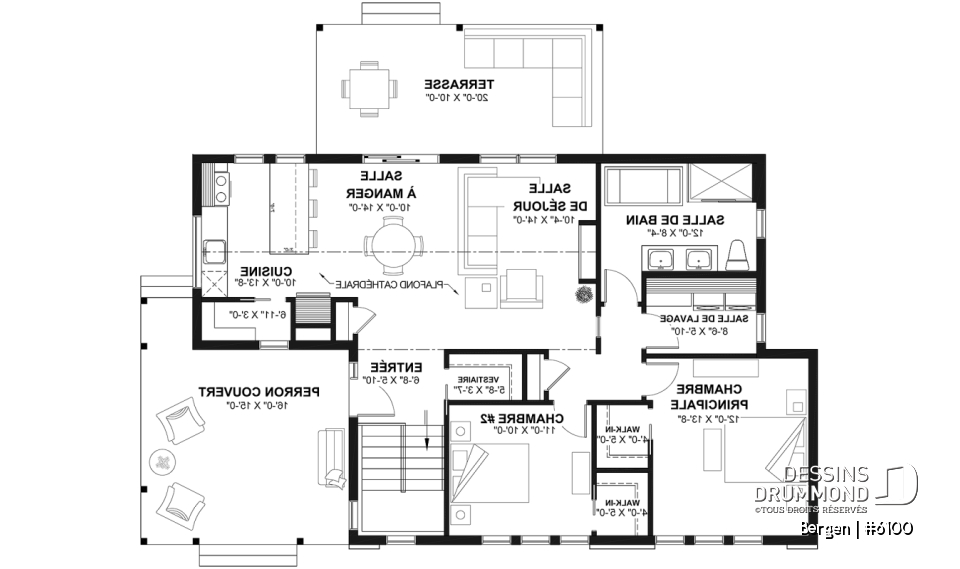 Rez-de-chaussée - Plan de plain-pied scandinave, plafond cathédral, buanderie au rez-de-chaussée, beaucoup de rangement - Bergen