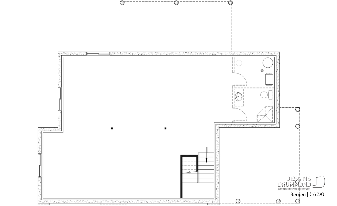 Sous-sol - Plan de plain-pied scandinave, plafond cathédral, buanderie au rez-de-chaussée, beaucoup de rangement - Bergen