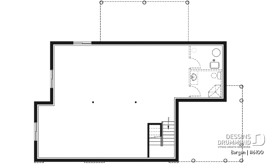 Sous-sol - Plan de plain-pied scandinave, plafond cathédral, buanderie au rez-de-chaussée, beaucoup de rangement - Bergen