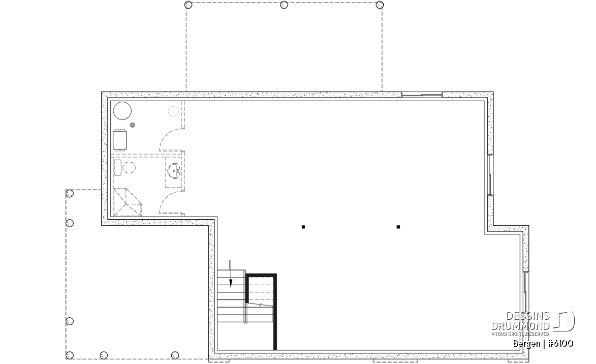 Sous-sol - Plan de plain-pied scandinave, plafond cathédral, buanderie au rez-de-chaussée, beaucoup de rangement - Bergen