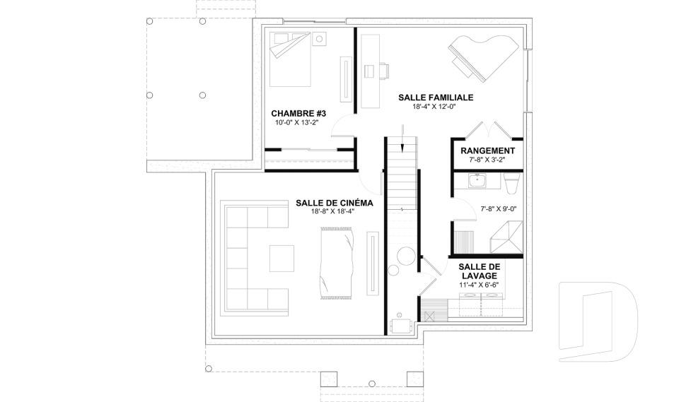 Sous-sol aménagé (Optionel $) -  - Auburn