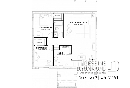 Sous-sol aménagé (Optionel $) -  - Nordika 2