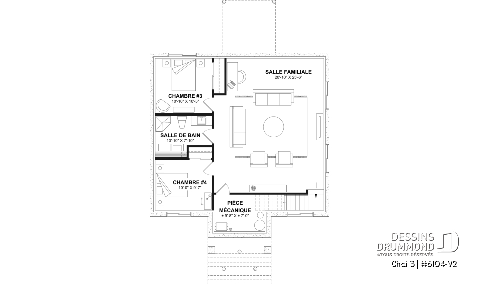 Sous-sol aménagé (Optionel $) - Maison économique et chaleureuse au Québec : de 2 à 4 chambres, aire ouverte, terrasse abritée et sous-sol opt - Chai 3