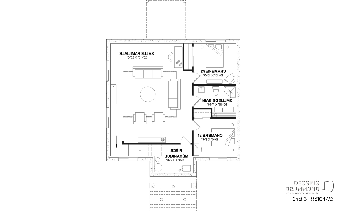 Sous-sol aménagé (Optionel $) - Maison économique et chaleureuse au Québec : de 2 à 4 chambres, aire ouverte, terrasse abritée et sous-sol opt - Chai 3