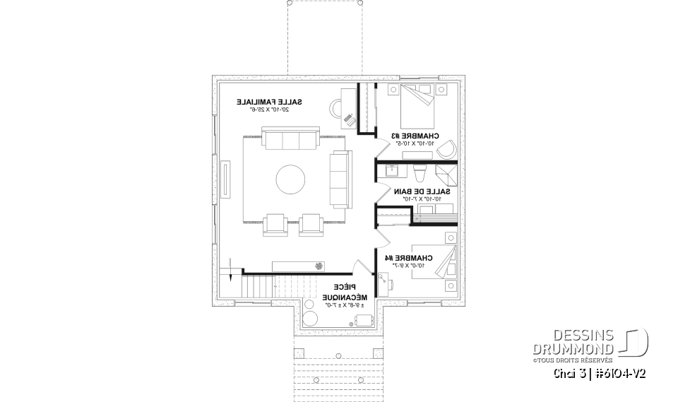 Sous-sol aménagé (Optionel $) - Maison économique et chaleureuse au Québec : de 2 à 4 chambres, aire ouverte, terrasse abritée et sous-sol opt - Chai 3