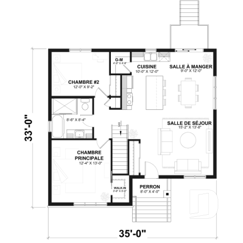 Rez-de-chaussée - Plain-pied abordable avec fondation sortie de terre, 2 à 4 chambres selon finition du sous-sol (optionnel $) - Kimiko