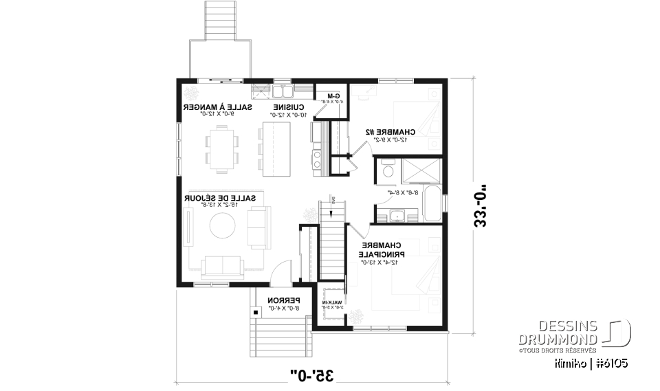 Rez-de-chaussée - Plain-pied abordable avec fondation sortie de terre, 2 à 4 chambres selon finition du sous-sol (optionnel $) - Kimiko