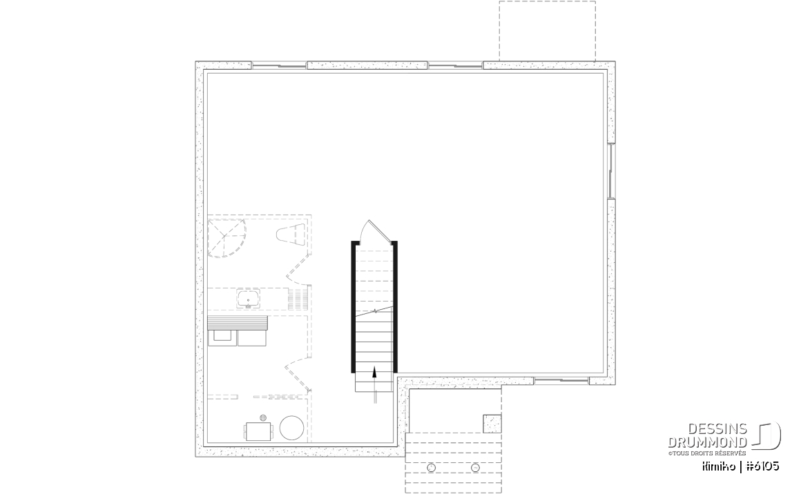 Sous-sol aménageable - Plain-pied abordable avec fondation sortie de terre, 2 à 4 chambres selon finition du sous-sol (optionnel $) - Kimiko