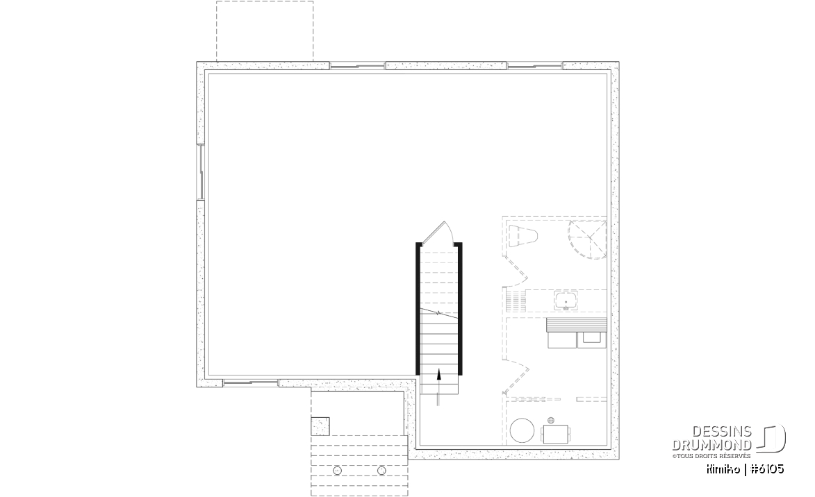 Sous-sol aménageable - Plain-pied abordable avec fondation sortie de terre, 2 à 4 chambres selon finition du sous-sol (optionnel $) - Kimiko