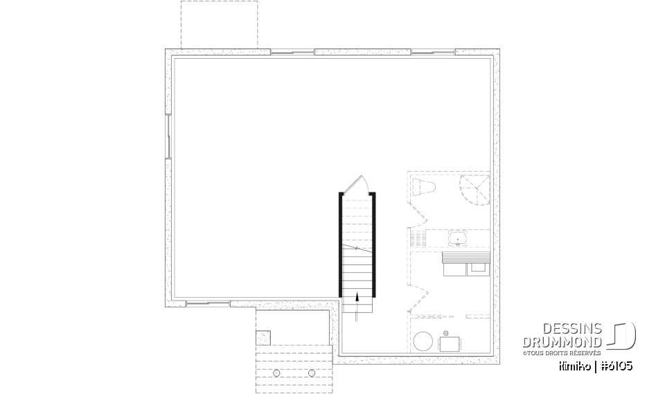 Sous-sol aménageable - Plain-pied abordable avec fondation sortie de terre, 2 à 4 chambres selon finition du sous-sol (optionnel $) - Kimiko