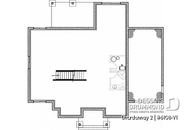 Sous-sol - Plain-pied 2 à 3 chambres avec garage, style moderne scandinave, plafond à 9', garde-manger et plus! - Chardonnay 2