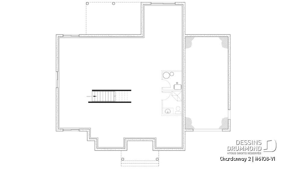 Sous-sol - Plain-pied 2 à 3 chambres avec garage, style moderne scandinave, plafond à 9', garde-manger et plus! - Chardonnay 2