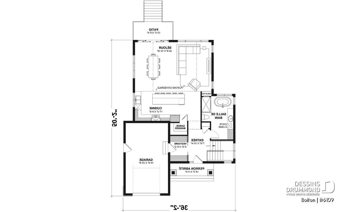 Rez-de-chaussée - Plan de plancher maximisé, 3 chambres au sous-sol et espace familial au rez-de-chaussée - Bolton