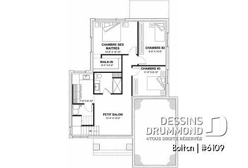Sous-sol - Plan de plancher maximisé, 3 chambres au sous-sol et espace familial au rez-de-chaussée - Bolton